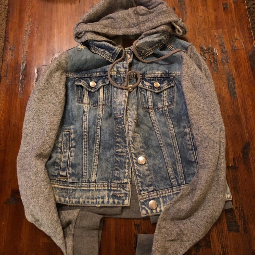 American Eagle Jean Jacket Hoodie